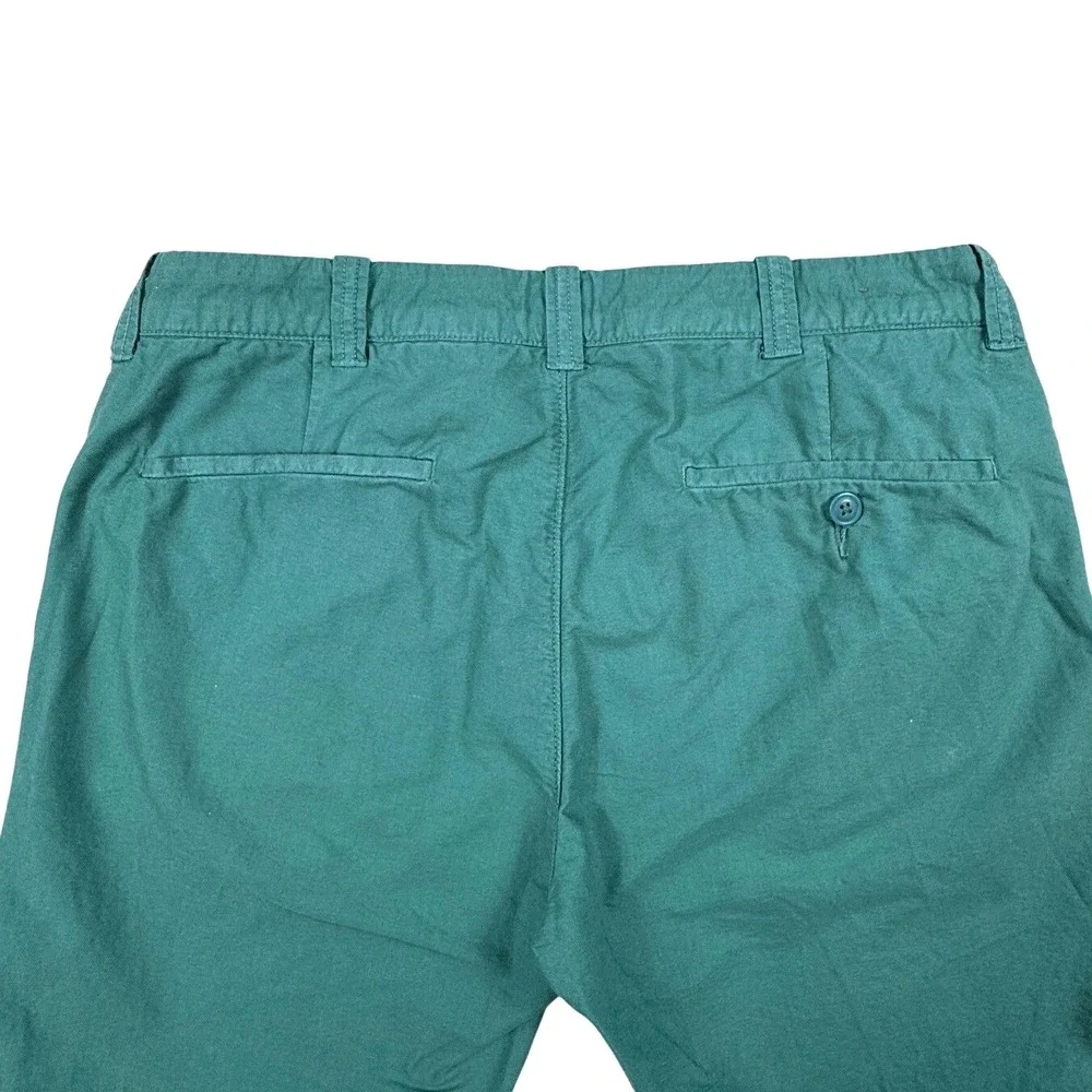 J. Crew 484 Slim Fit Sun Faded Chinos Teal Green Cotton Pants Mens 31x32